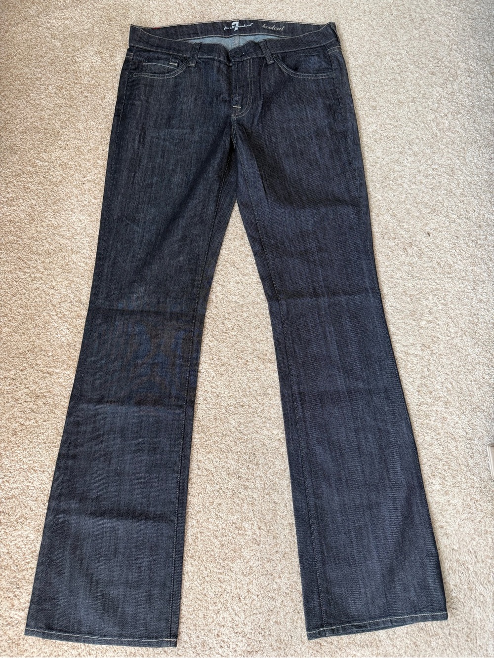 7 For All Mankind Dark Indigo Flare Jeans